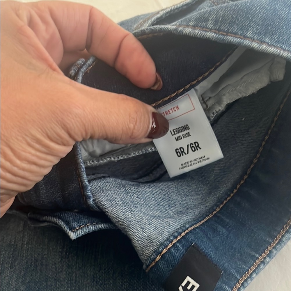 Mid Rise Stretch Denim Jeans